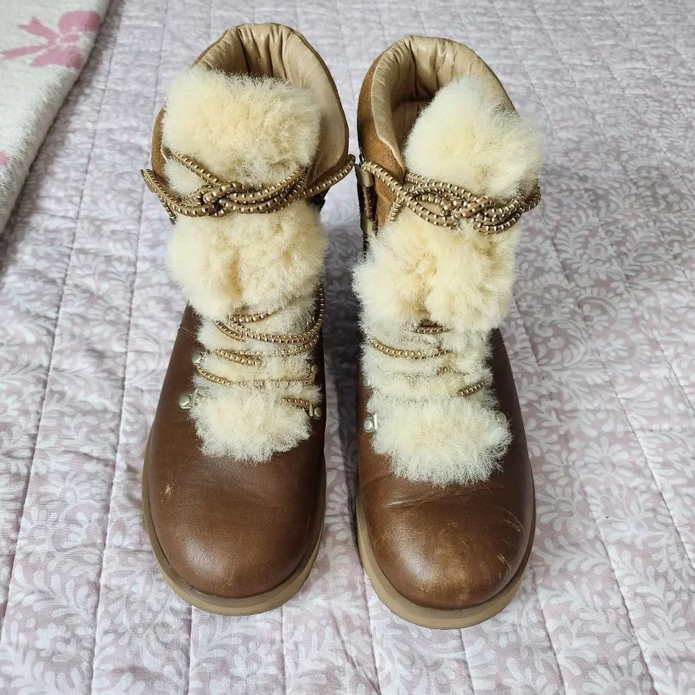 Ugg Viki Waterproof Boot Brown Suede Leather